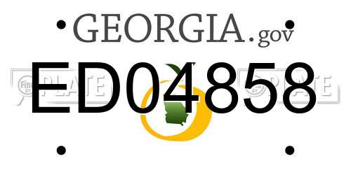 ED04858 Georgia License Plate