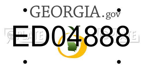 ED04888 Georgia License Plate