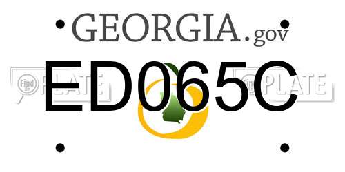 ED065C Georgia License Plate