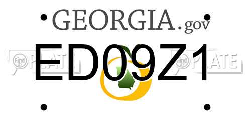 ED09Z1 Georgia License Plate