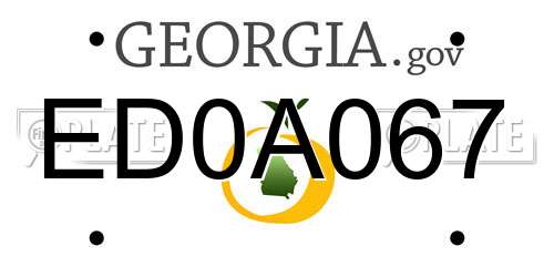 ED0A067 Georgia License Plate