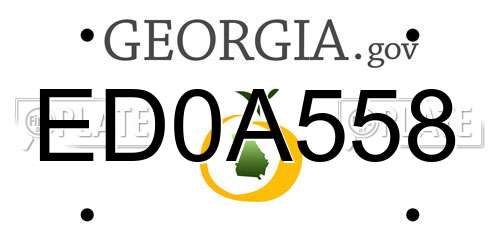 ED0A558 Georgia License Plate