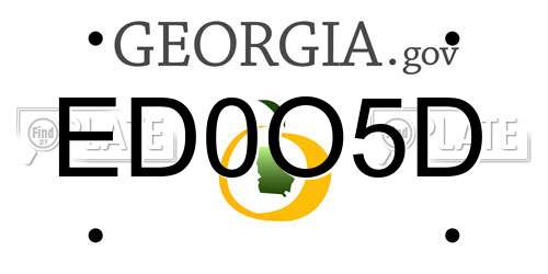 ED0O5D Georgia License Plate