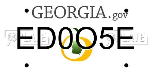 ED0O5E Georgia License Plate