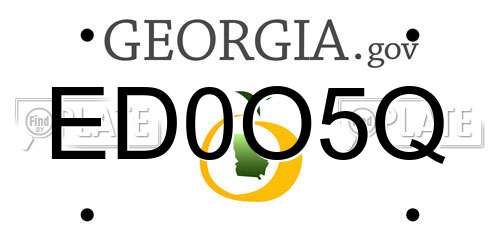 ED0O5Q Georgia License Plate