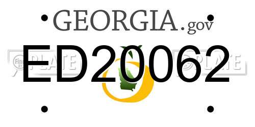ED20062 Georgia License Plate