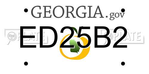 ED25B2 Georgia License Plate