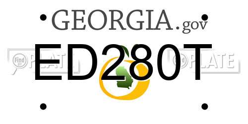 ED280T Georgia License Plate
