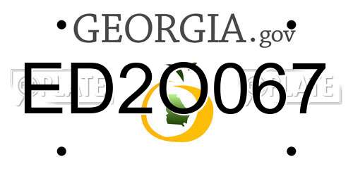 ED2O067 Georgia License Plate