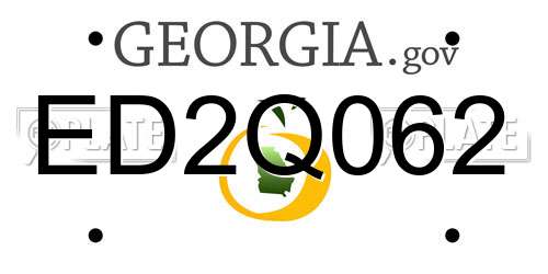 ED2Q062 Georgia License Plate