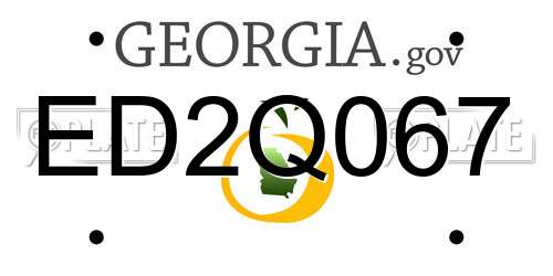 ED2Q067 Georgia License Plate