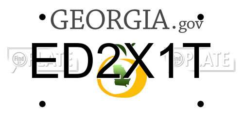 ED2X1T Georgia License Plate