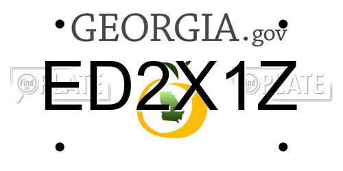 ED2X1Z Georgia License Plate