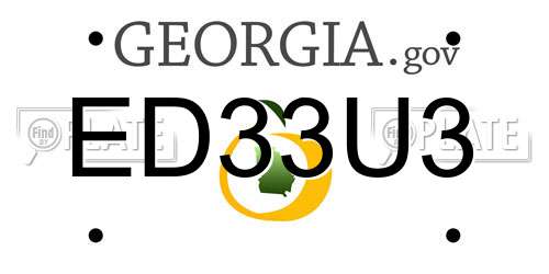 ED33U3 Georgia License Plate
