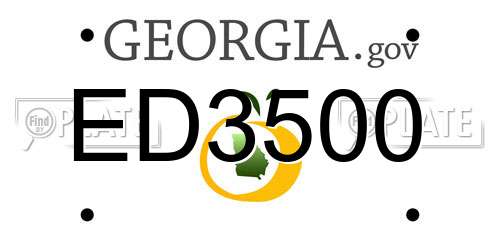 ED3500 Georgia License Plate