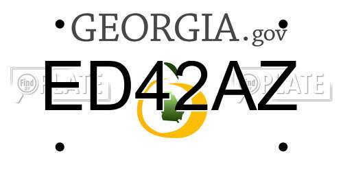 ED42AZ Georgia License Plate