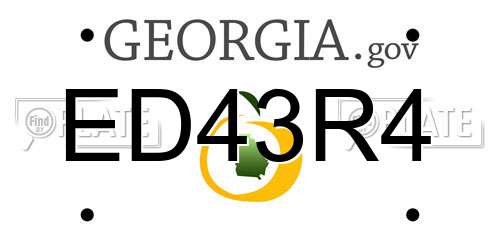 ED43R4 Georgia License Plate