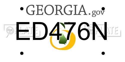 ED476N Georgia License Plate