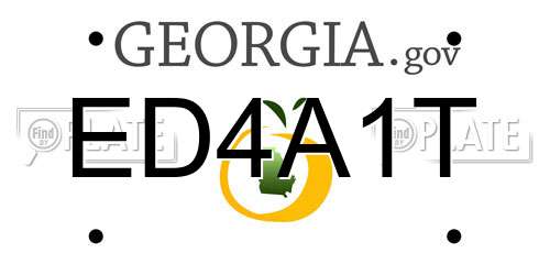 ED4A1T Georgia License Plate