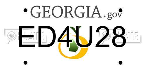 ED4U28 Georgia License Plate
