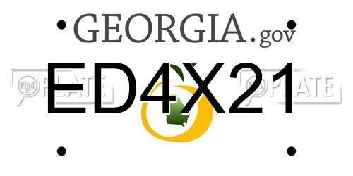 ED4X21 Georgia License Plate