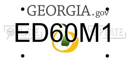 ED60M1 Georgia License Plate