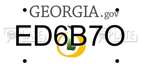 ED6B7O Georgia License Plate