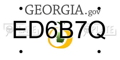 ED6B7Q Georgia License Plate