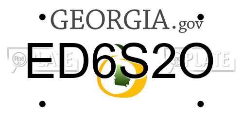 ED6S2O Georgia License Plate