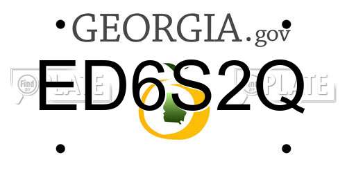 ED6S2Q Georgia License Plate