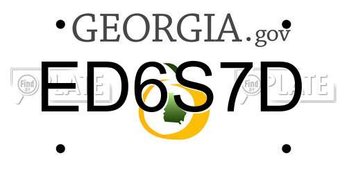 ED6S7D Georgia License Plate