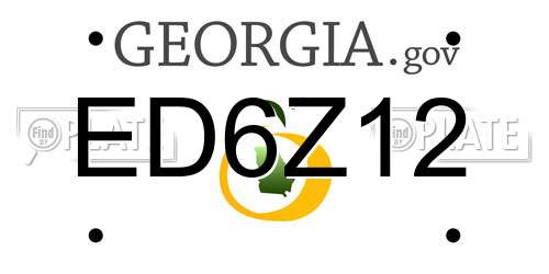 ED6Z12 Georgia License Plate