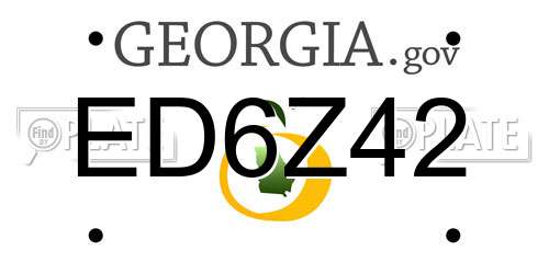 ED6Z42 Georgia License Plate