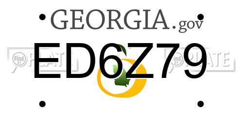 ED6Z79 Georgia License Plate