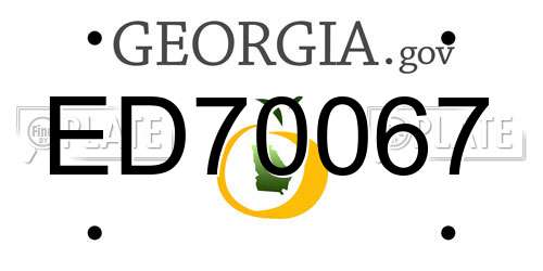 ED70067 Georgia License Plate