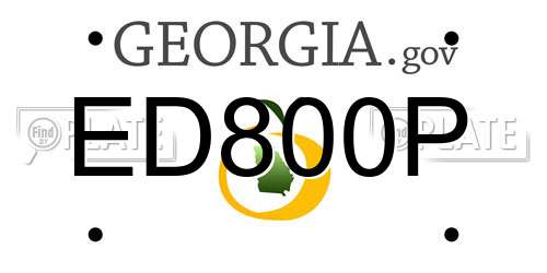 ED800P Georgia License Plate