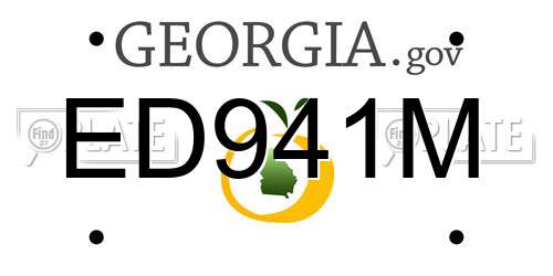 ED941M Georgia License Plate
