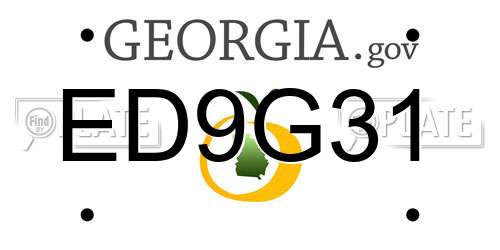 ED9G31 Georgia License Plate