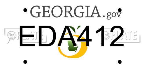 EDA412 Georgia License Plate