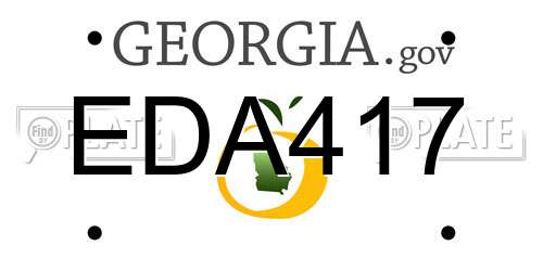 EDA417 Georgia License Plate