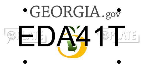EDA41T Georgia License Plate
