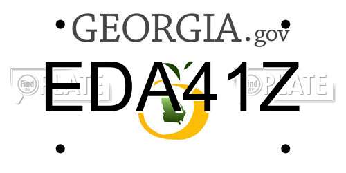 EDA41Z Georgia License Plate