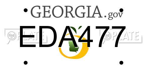 EDA477 Georgia License Plate