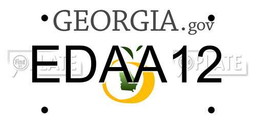 EDAA12 Georgia License Plate