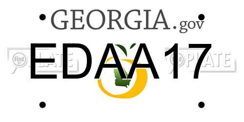 EDAA17 Georgia License Plate