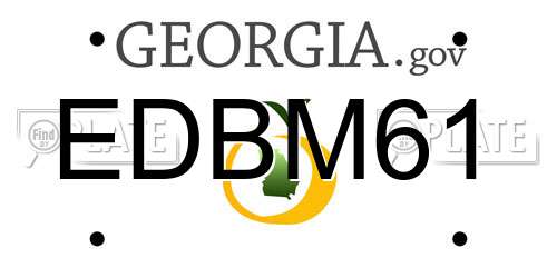 EDBM61 Georgia License Plate