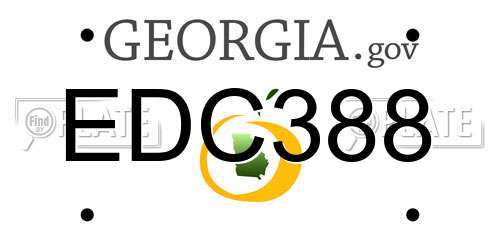 EDC388 Georgia License Plate
