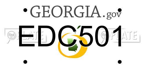 EDC501 Georgia License Plate