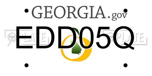 EDD05Q Georgia License Plate