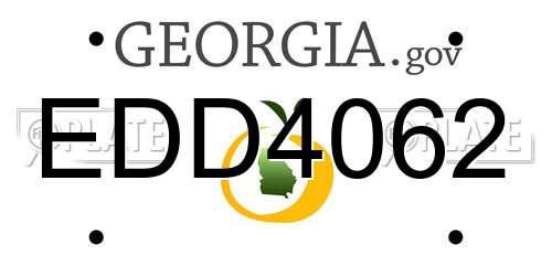 EDD4062 Georgia License Plate